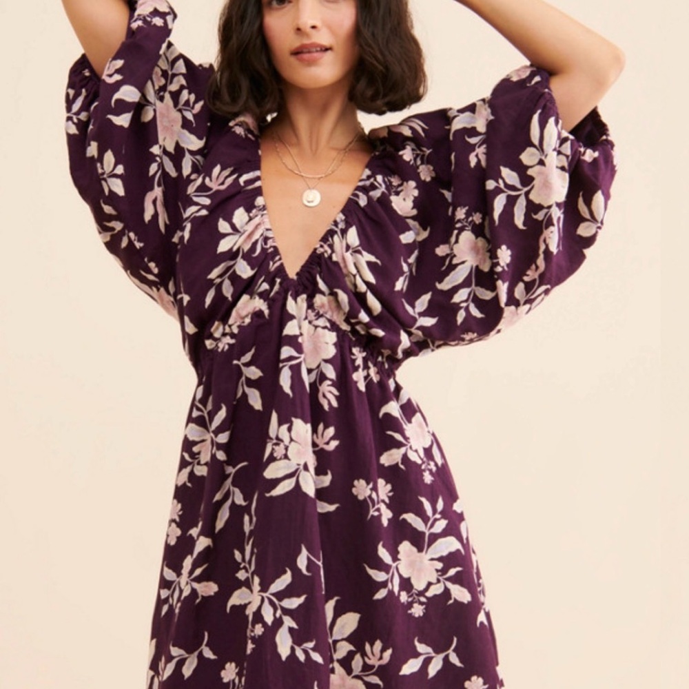 Free People Portia Printed Mini Dress Medium